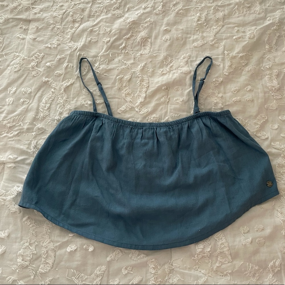 NWT Blue Roxy Flowy Crop Top